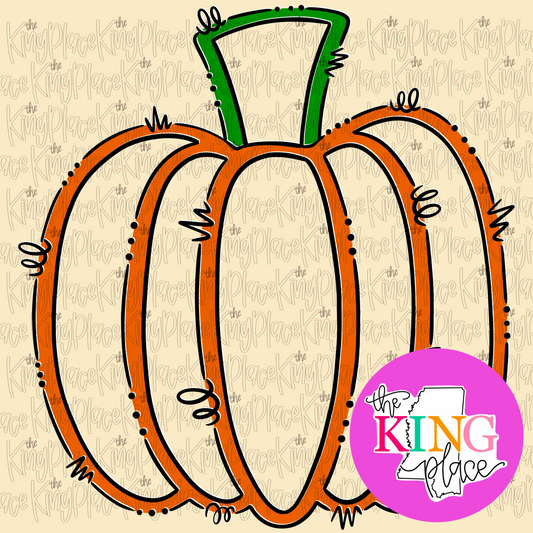Outlined Pumpkin