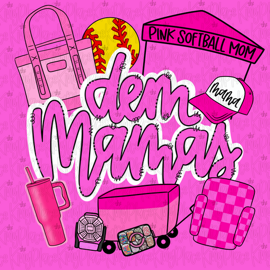 Dem Mamas (red softball seams)