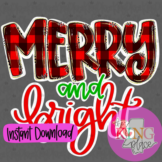 Merry and Bright (Buffalo plaid)