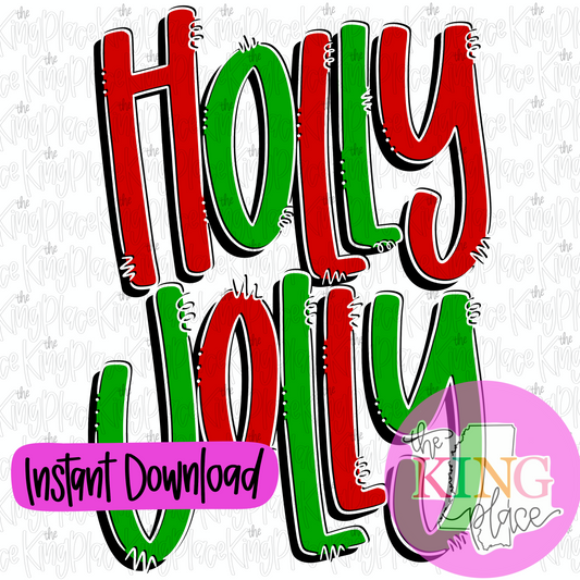 Holly Jolly (red and green)