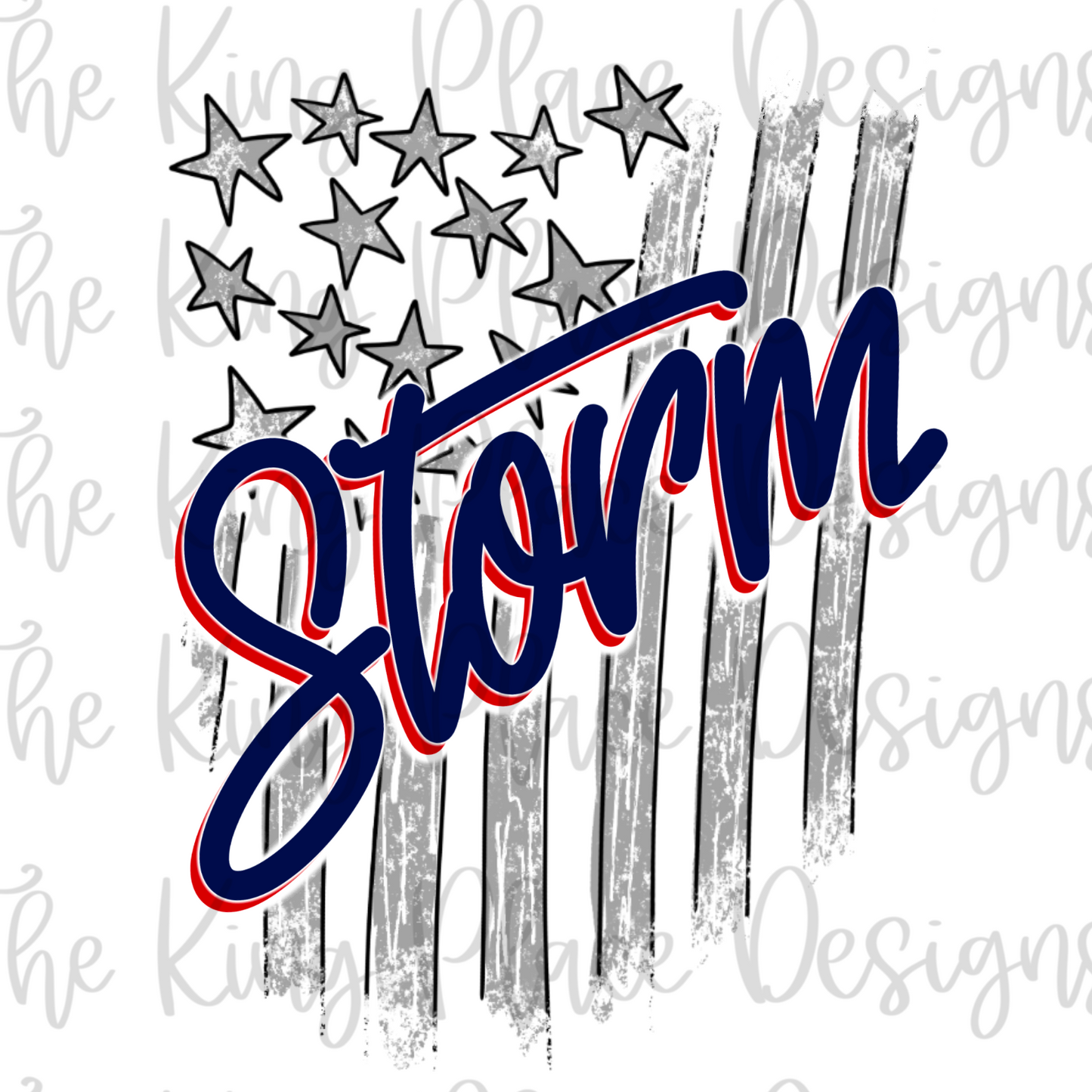 Storm Baseball Gray Patriotic