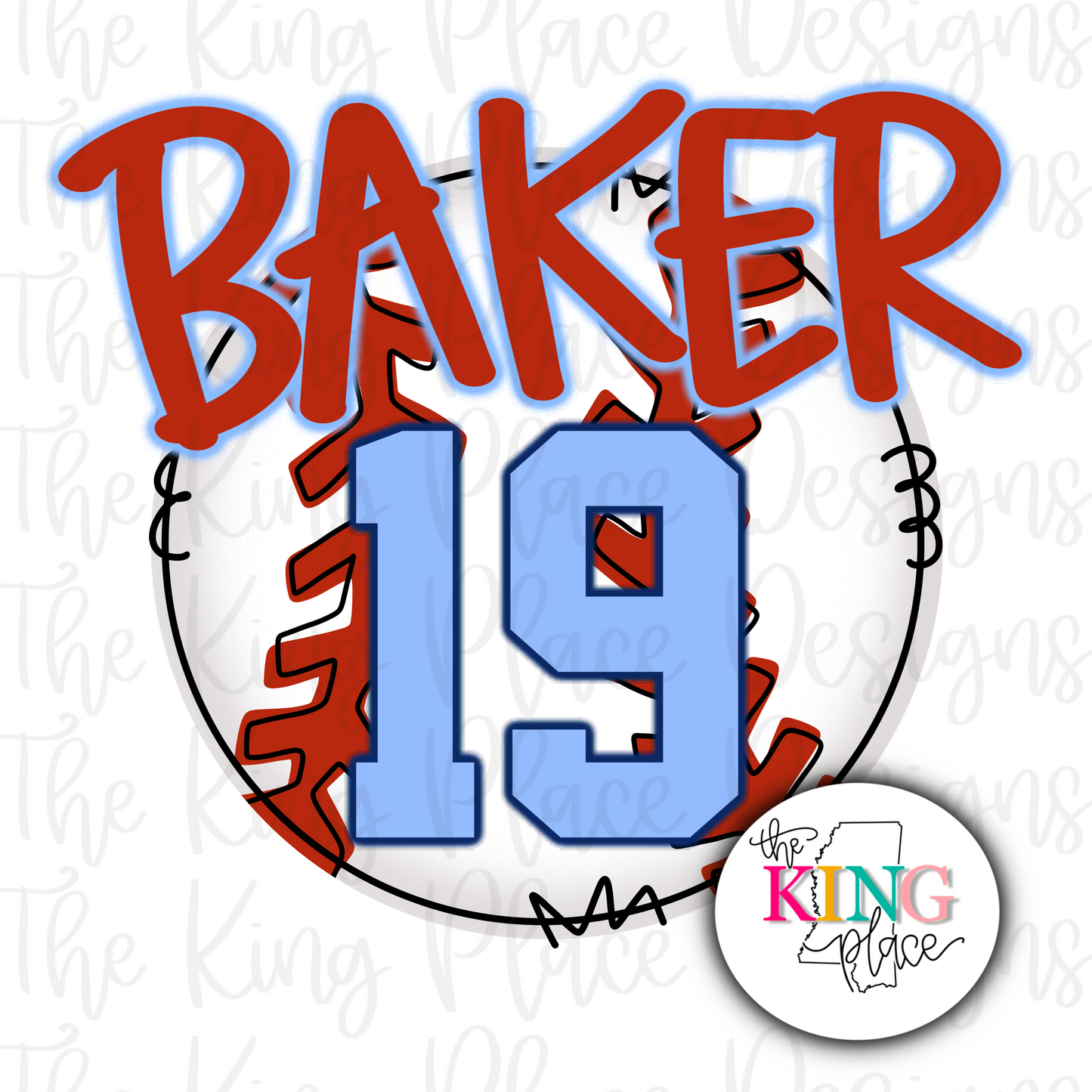 Baseball Custom name and number