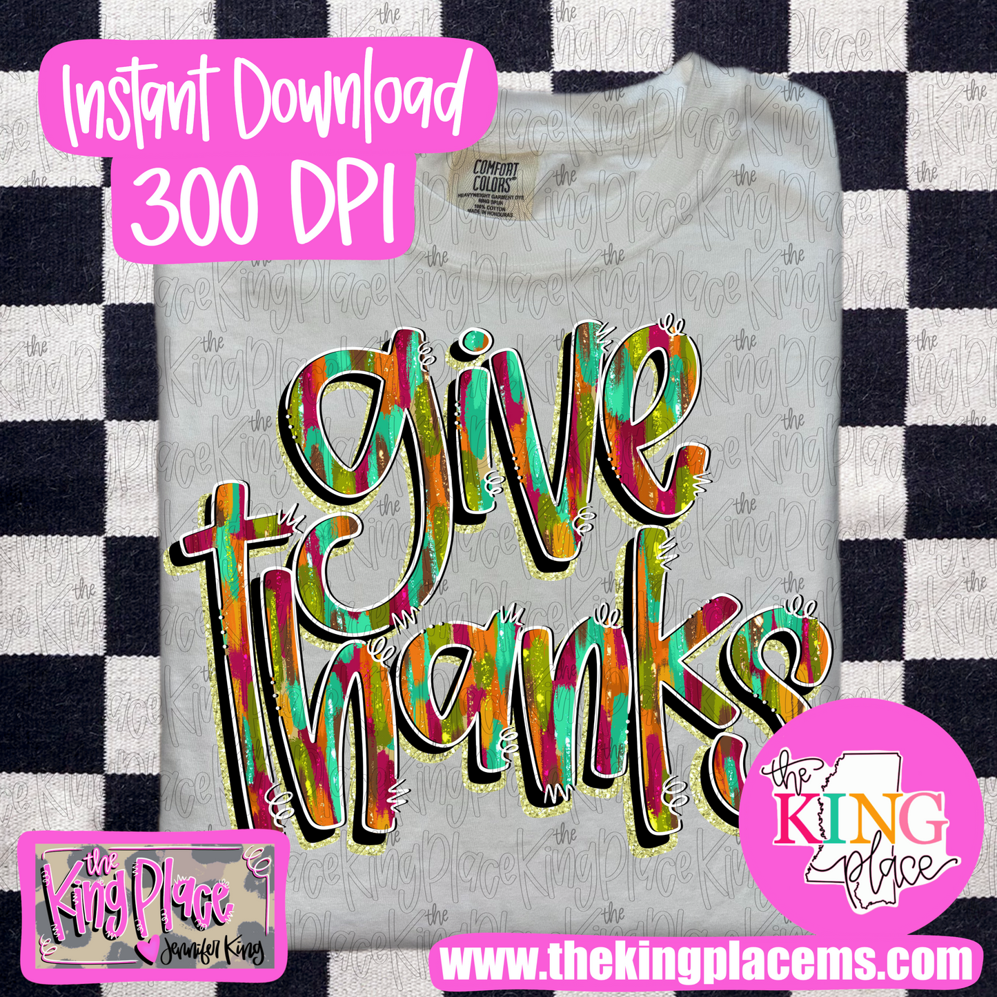 Give Thanks (Colorful paint)