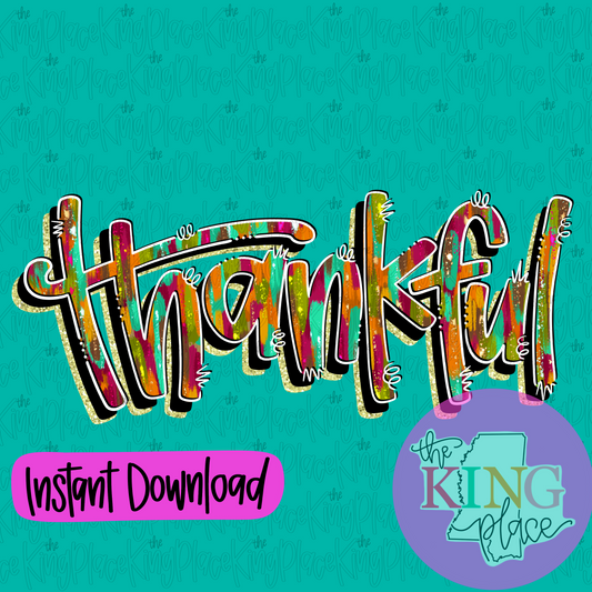 Thankful (Colorful paint)