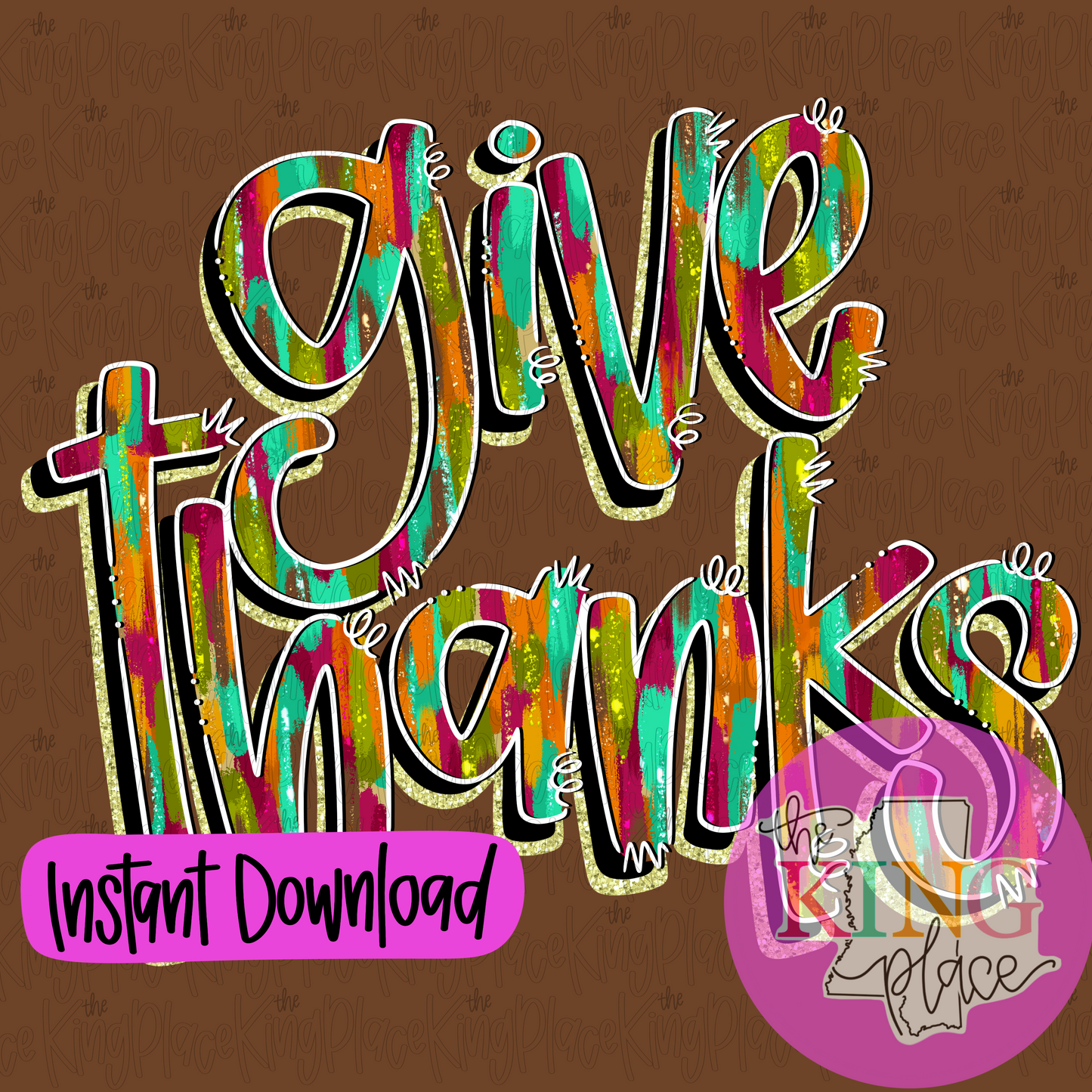 Give Thanks (Colorful paint)