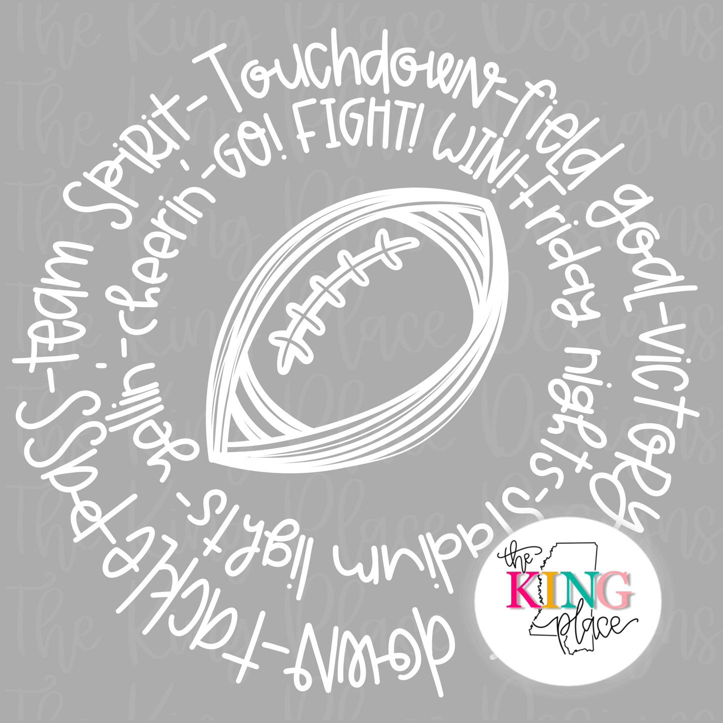 Football Circle word art